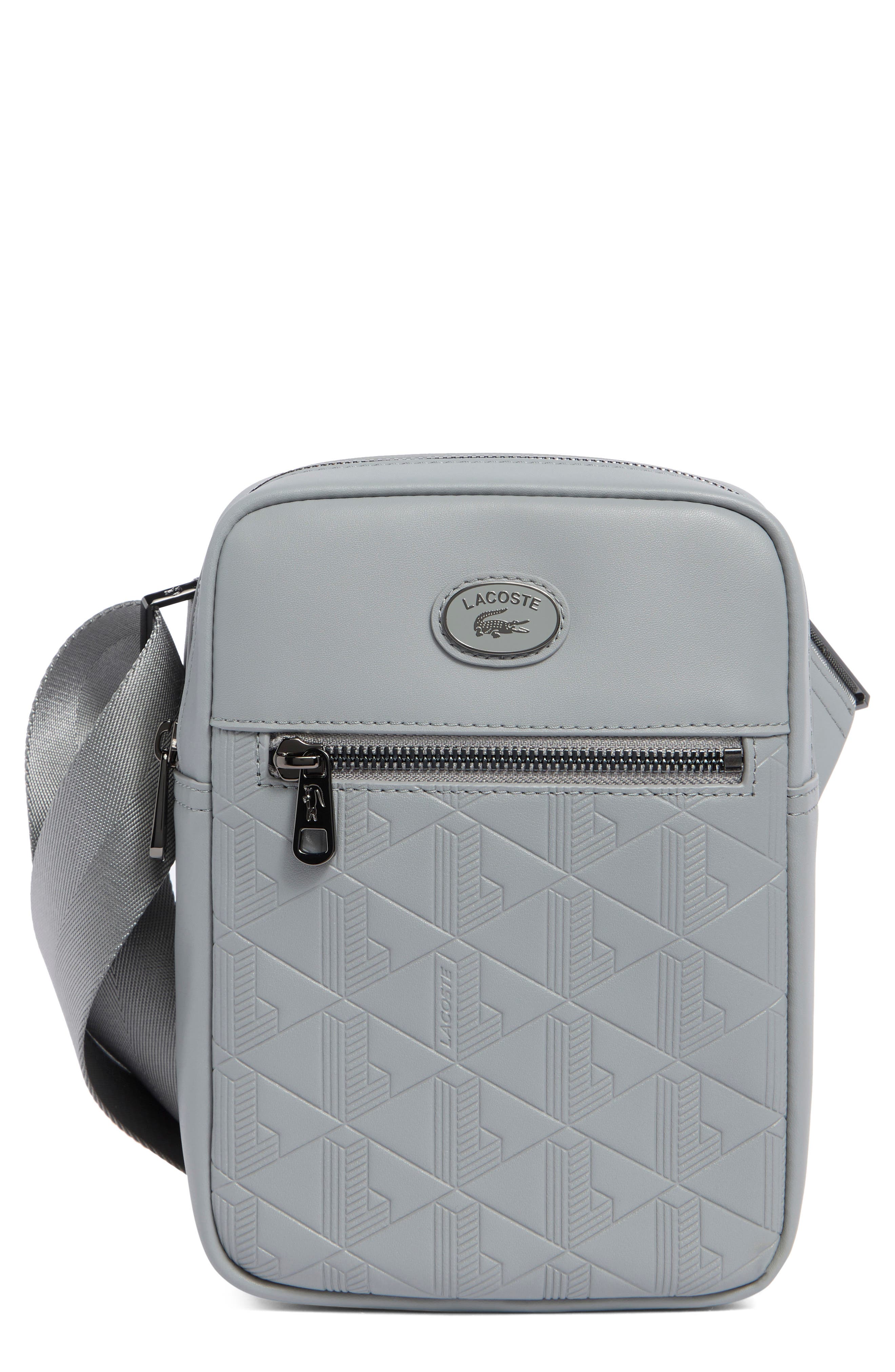 Nomogramme Monogram Embossed Faux Leather Messenger Bag