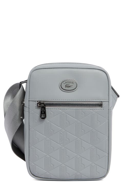 Nomogramme Monogram Embossed Faux Leather Messenger Bag