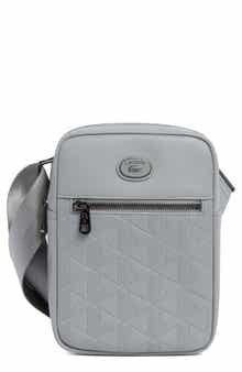 Nomogramme Monogram Embossed Faux Leather Messenger Bag