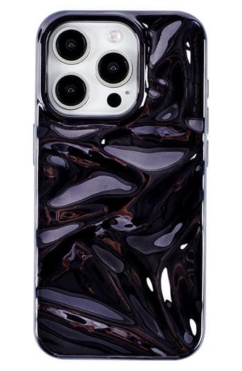 Auramma Black Crinkle Iphone 15 Pro Max Case In Black