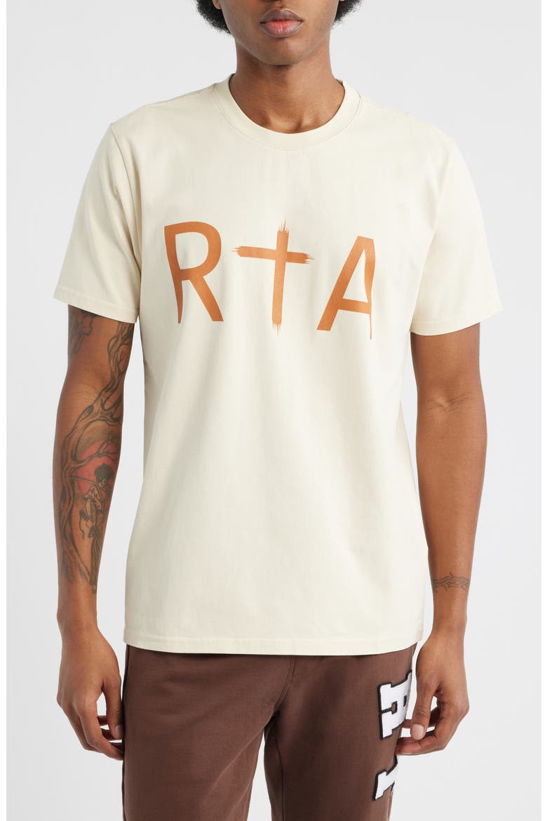 Liam Regular Fit Logo Graphic T-Shirt, Main, color, SAND DESERT