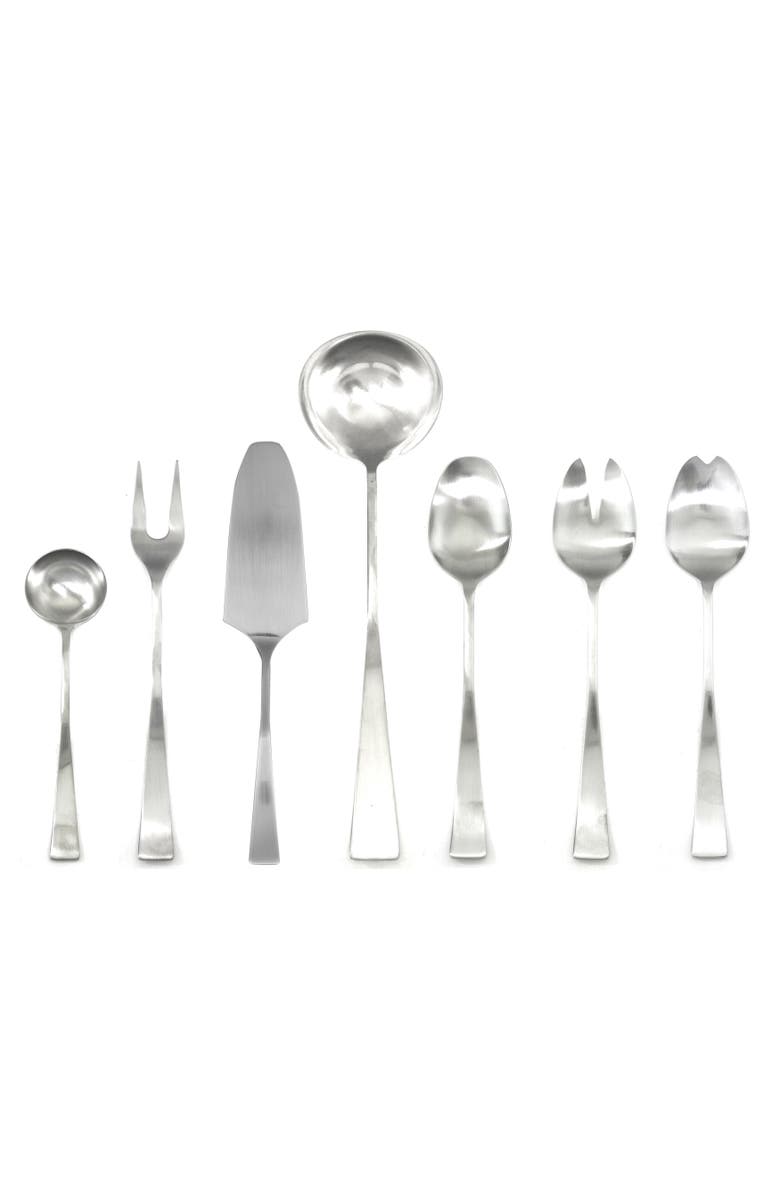 Mepra Italia Serving Set - 7 Pieces, Main, color, Ice Silver