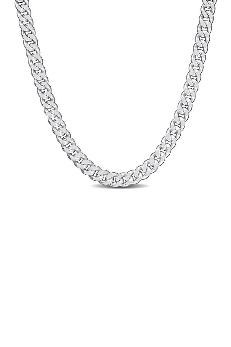 2.6mm Curb Link Chain Necklace, Main, color, SILVER
