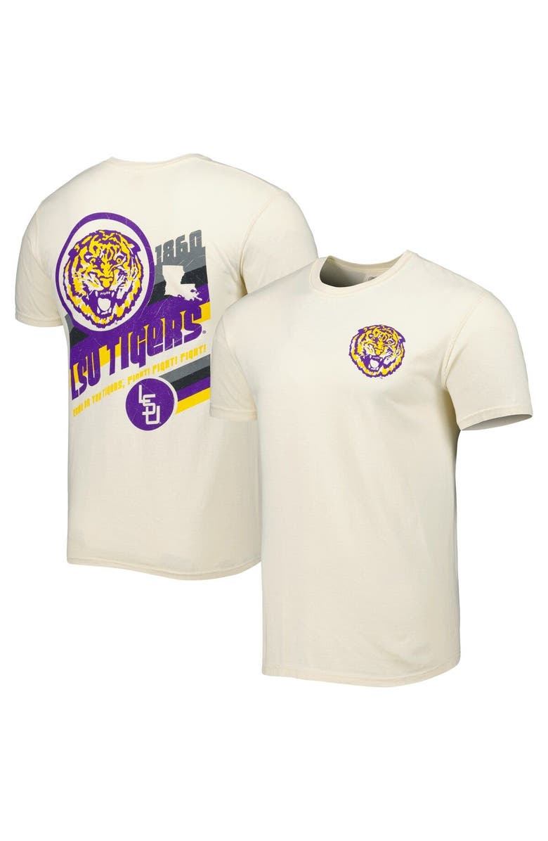 IMAGE ONE Men's Cream LSU Tigers Vault Vintage Comfort Color T-Shirt, Main, color, Cream