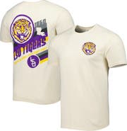 IMAGE ONE Men's Cream LSU Tigers Vault Vintage Comfort Color T-Shirt