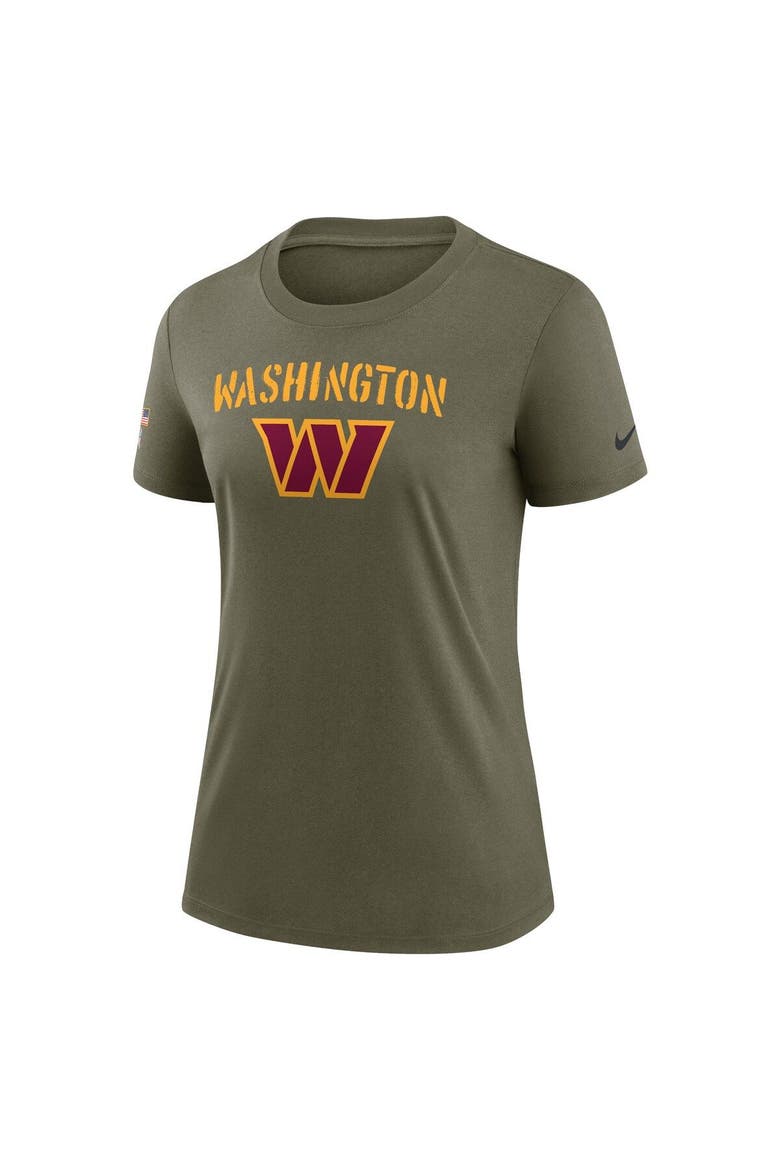 Women's Nike Olive Washington Commanders 2022 Salute To Service Legend T-Shirt, Alternate, color, Olive