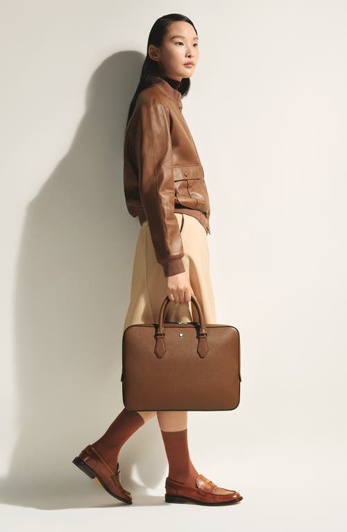 Montblanc Sartorial Thin Leather Document Case In Brown