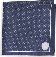 CLIFTON WILSON Polka Dot Silk Pocket Square