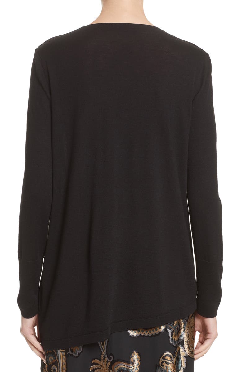 Lafayette 148 New York Asymmetrical Cowl Neck Sweater, Alternate, color,