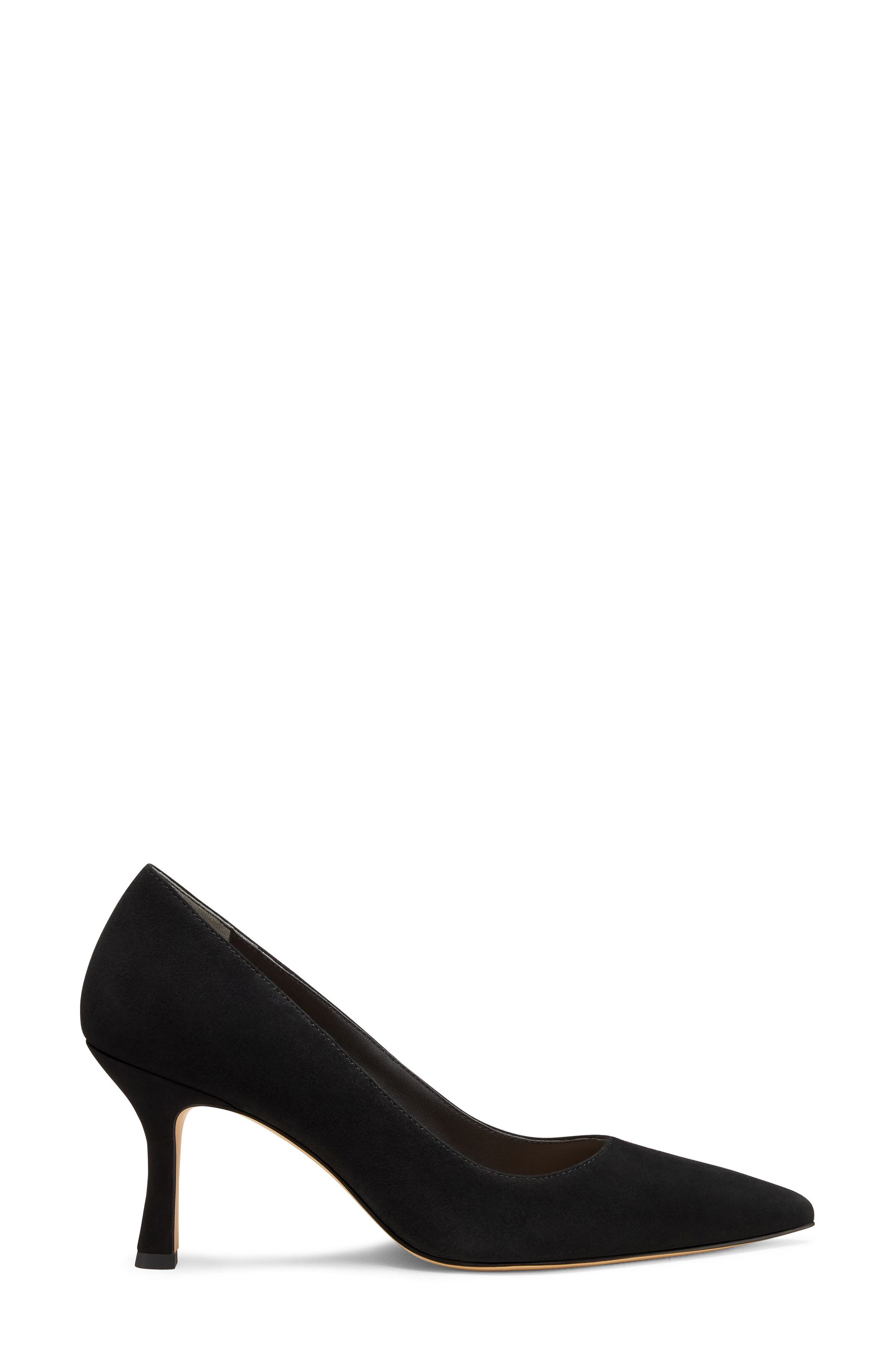Stuart Weitzman <p>Isla Leather Pump (Women)</p>, Alternate, color, Black