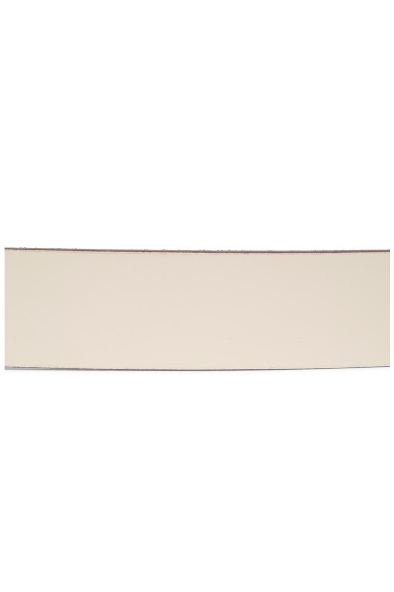 Glossy Leather Belt, Alternate, color, GYPSUM WHITE / ANTIQUE NICKEL