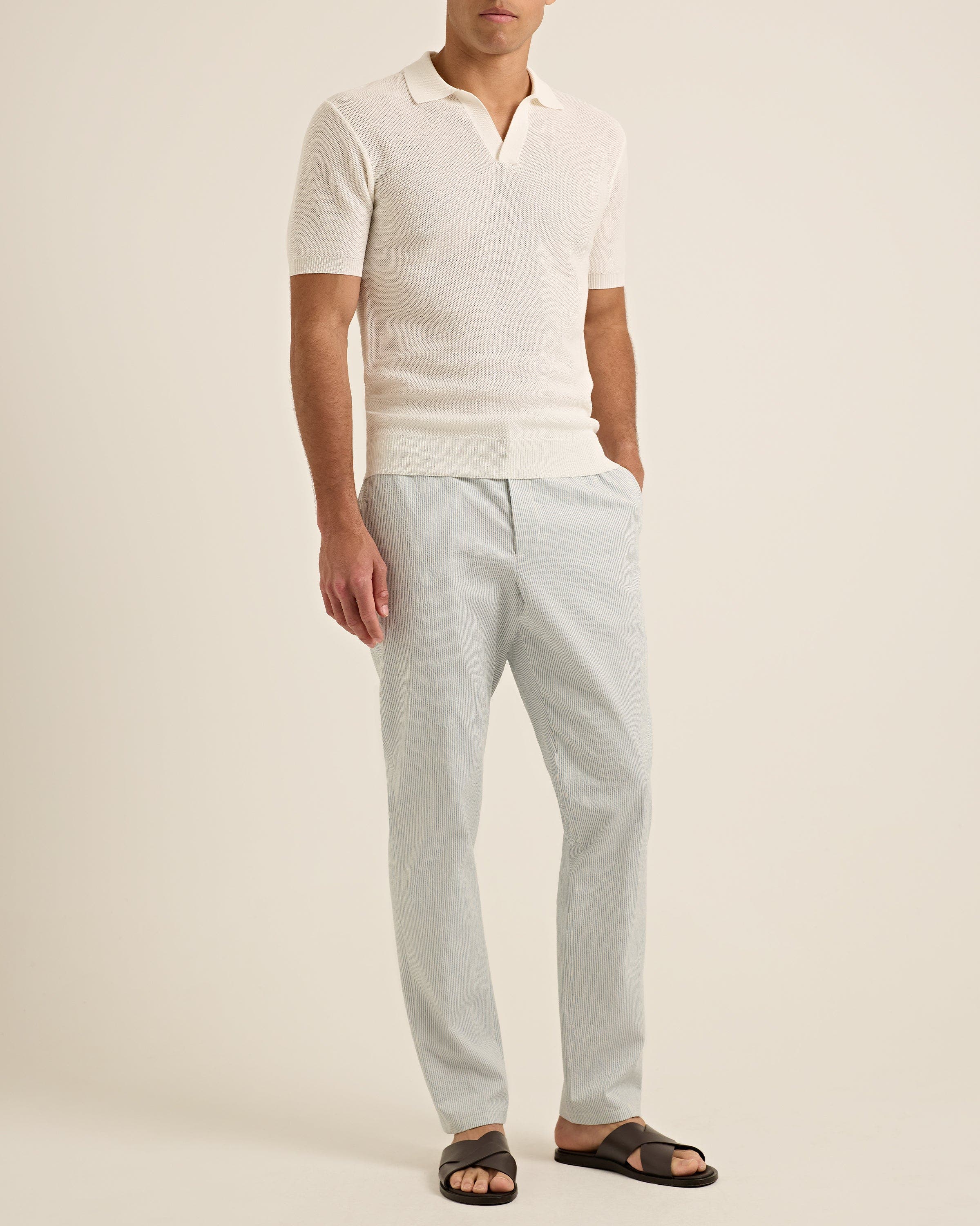 selected WAVE BLUE/WHITE SAND STRIPE