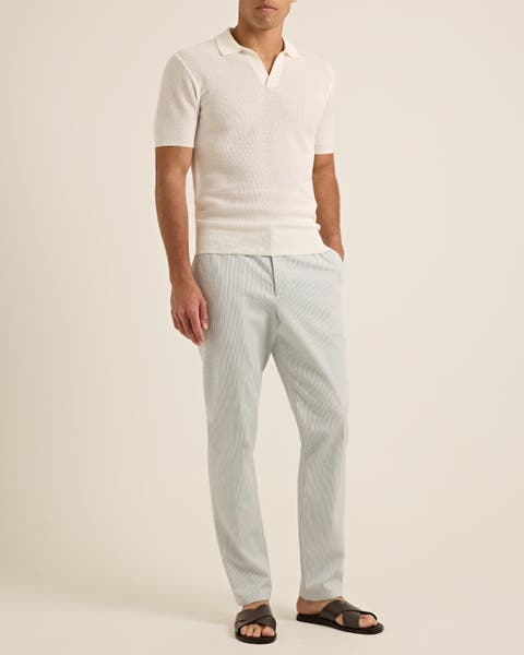 Cornell Seersucker Tailored-Fit Trousers