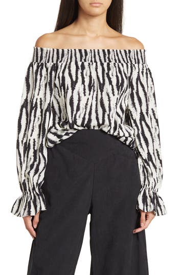 Patrizia Luca Off-the-shoulder Top In Multi