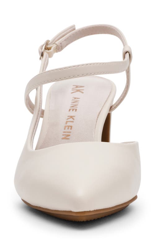 Anne Klein Bueles Ankle Strap Pump In White