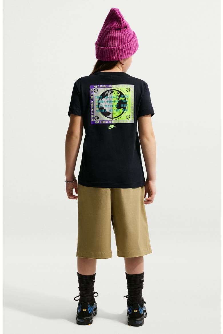 Kids' Graphic Cotton T-Shirt, Alternate, color, BLACK