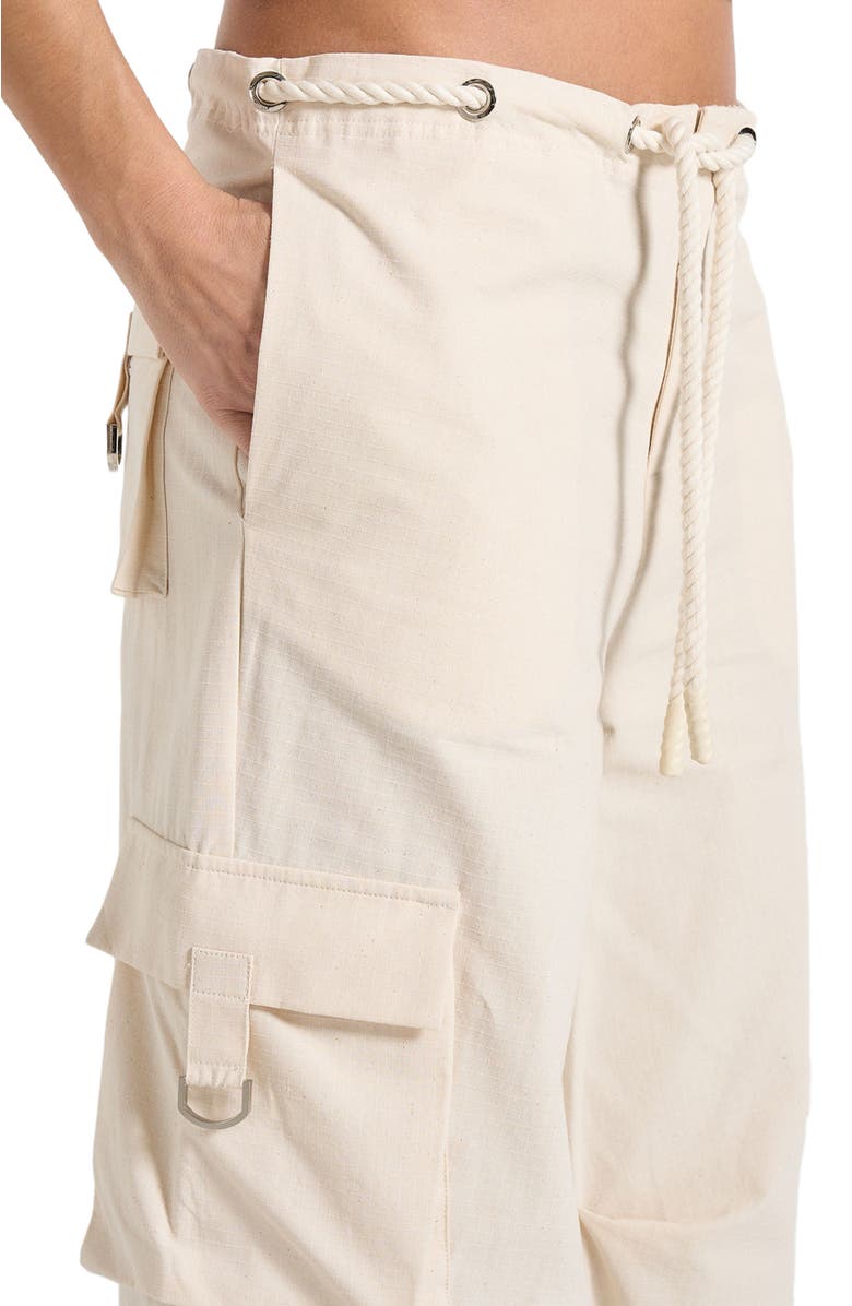 Manière De Voir Rosa Ripstop Parachute Cargo Pants, Alternate, color, Cream