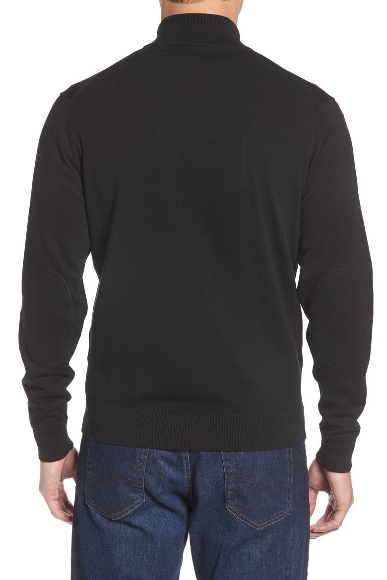 Kansas City Lakemont Regular Fit Quarter Zip Sweater, Alternate, color, BLACK