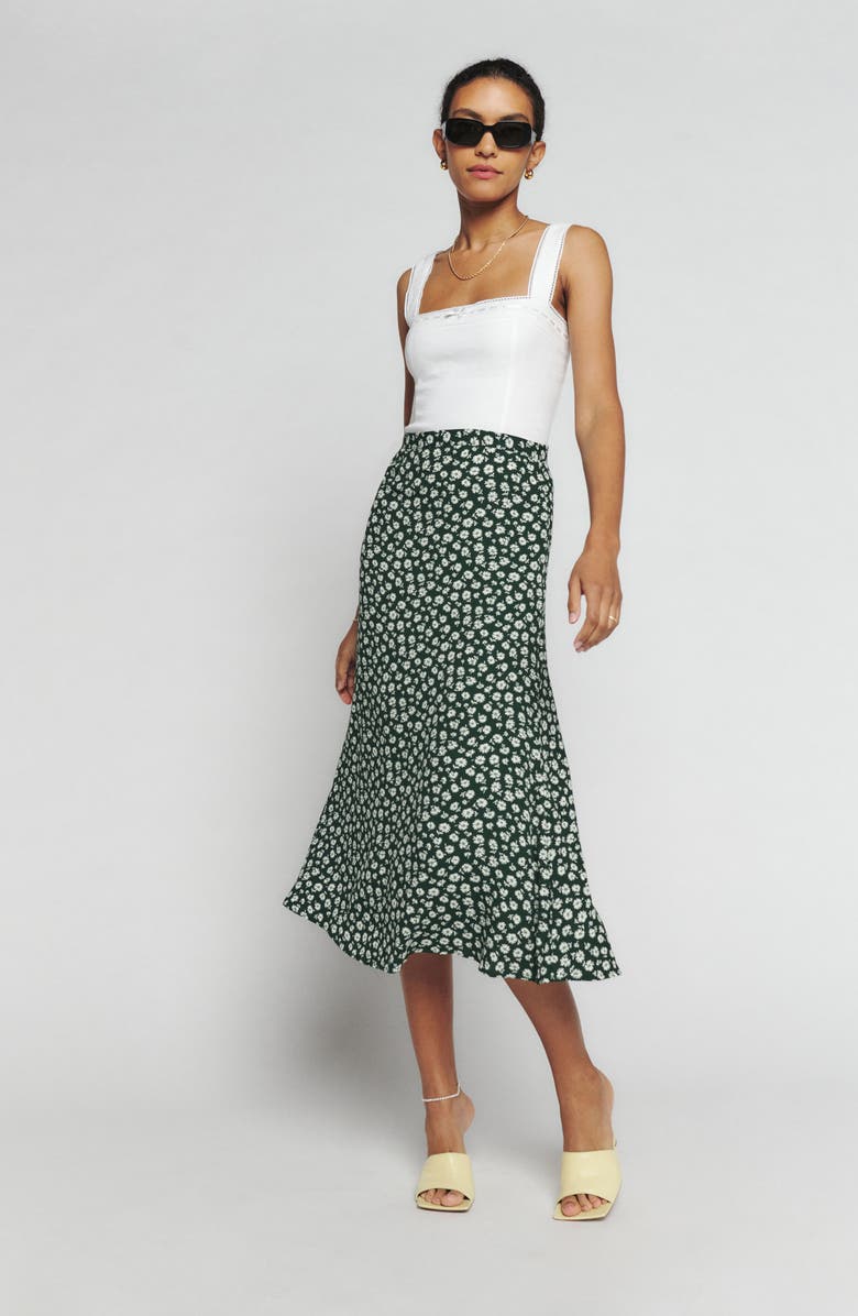 Reformation Eloise Smocked Linen Tank, Alternate, color, 