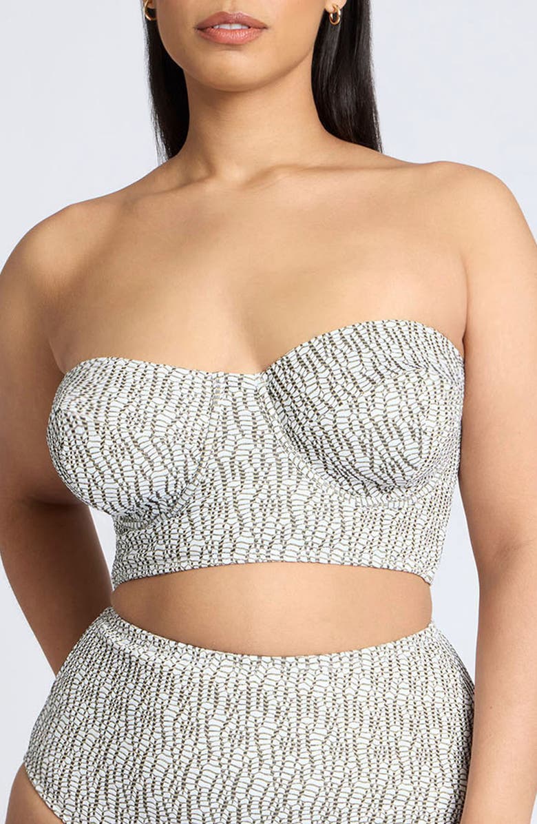 ELOQUII Longline Underwire Bikini Top, Alternate, color, 