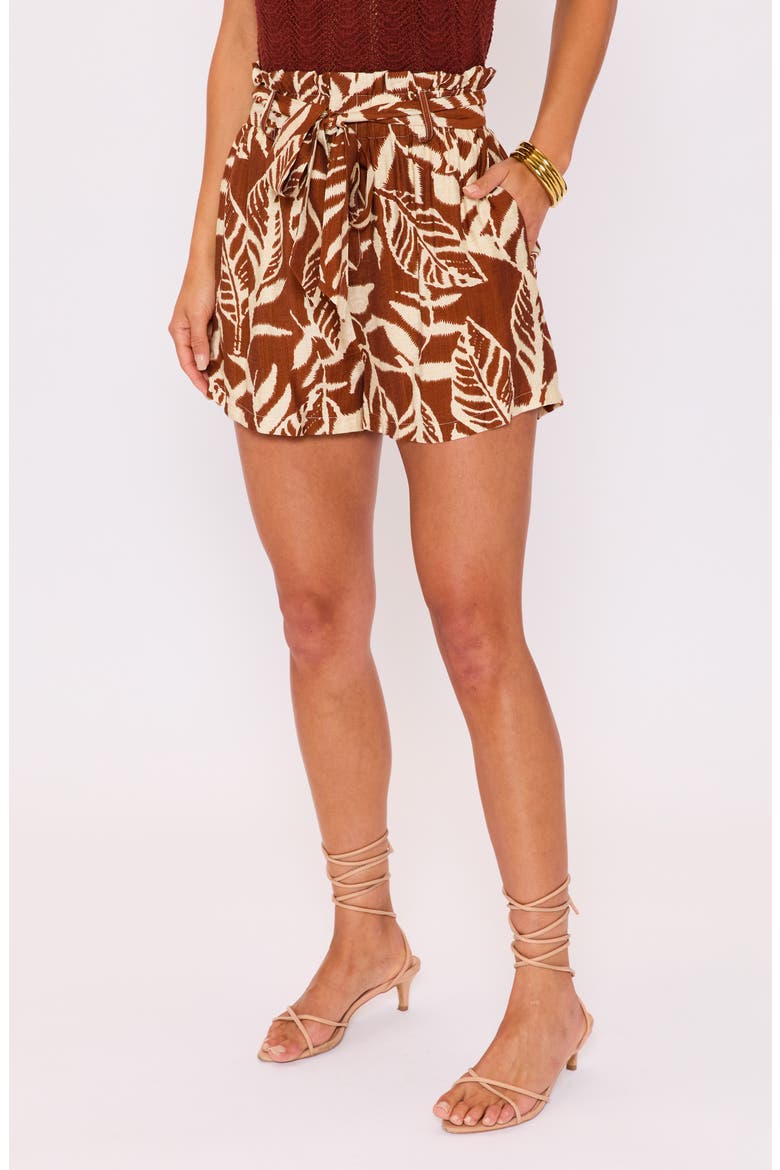 Daybreak Printed Pocket Shorts, Alternate, color, DARK BROWN