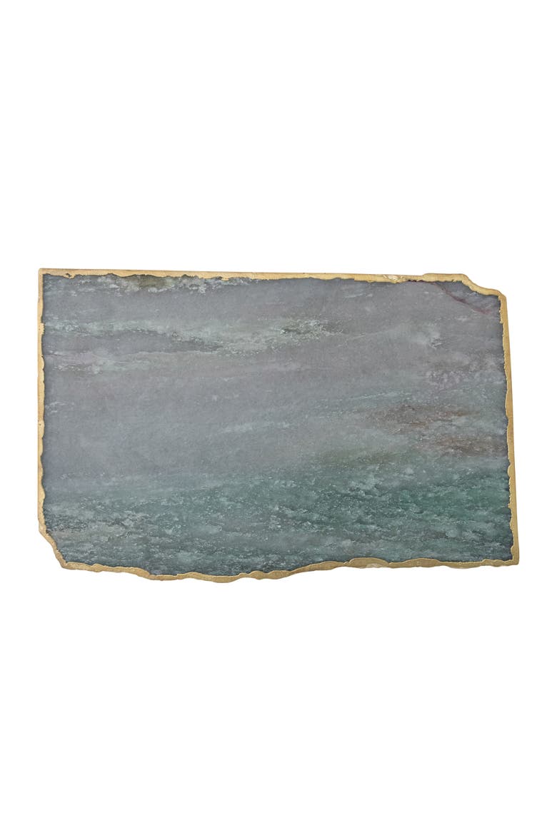 Tray with Electroplated Edge, Main, color, Blue