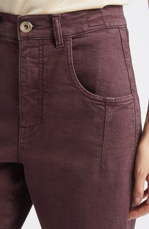 Eleventy Crop Straight Leg Jeans In Brown