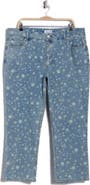 Seven7 Tummyless Floral Ankle Straight Leg Jeans