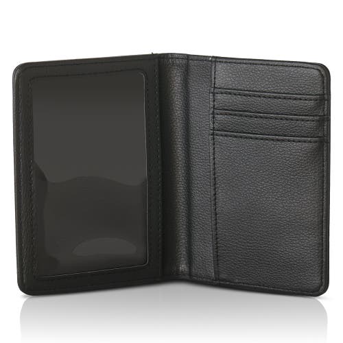 Members Only Passport Holder, Bifold Wallet With Secure Card Slots In Black