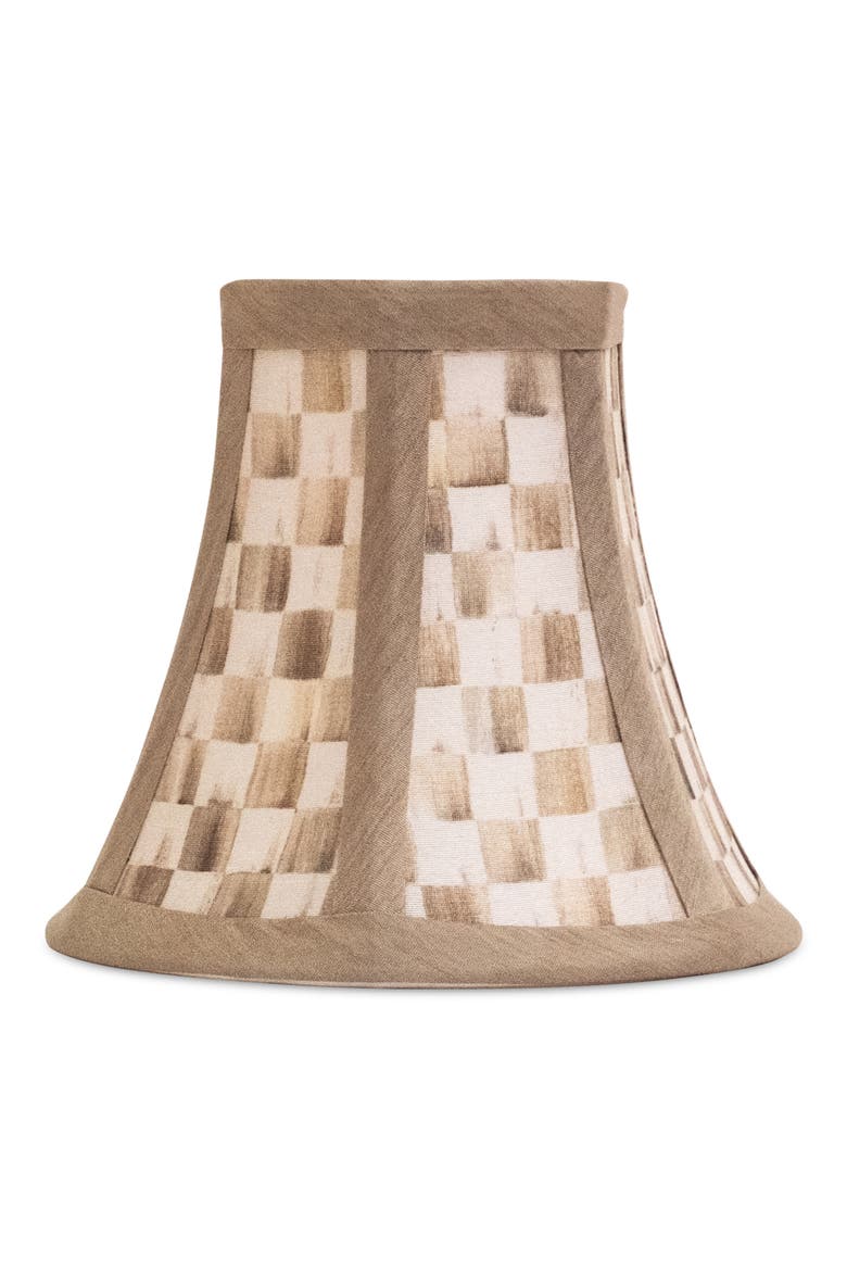 Mocha Check Chandelier Lampshade, Main, color, MOCHA