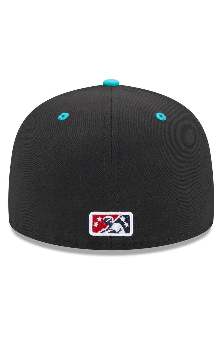 New Era Men's New Era Black Portland Sea Dogs Authentic Collection Alternate Logo 59FIFTY Fitted Hat, Alternate, color, 
