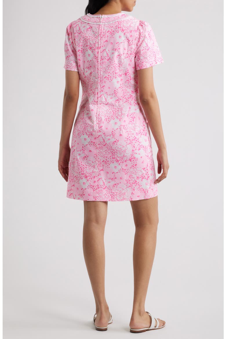 Adetta Floral Print Sheath Dress, Alternate, color, CONCH SHELL PINK BURST OF JOY