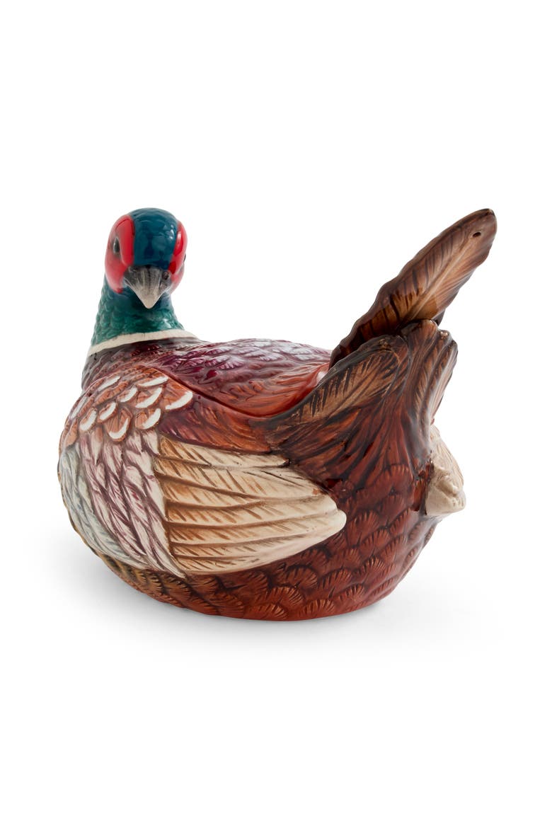 Pheasant 14oz Gravy Boat with Ladle, Alternate, color, Brown