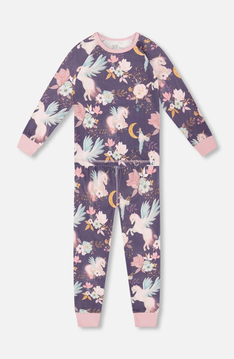 Deux par Deux Organic Cotton Two-Piece Pajamas, Main, color,