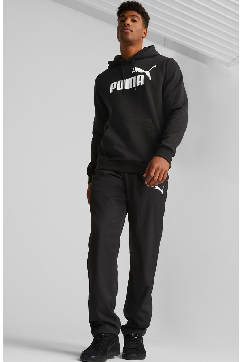 Essential Big Logo Fleece Hoodie, Alternate, color, COTTON BLACK