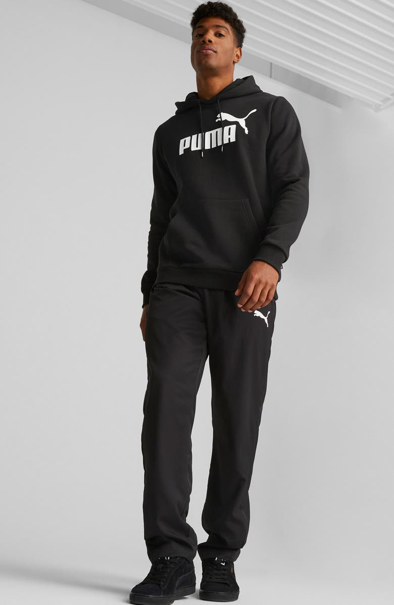PUMA Essential Big Logo Fleece Hoodie, Alternate, color, Cotton Black