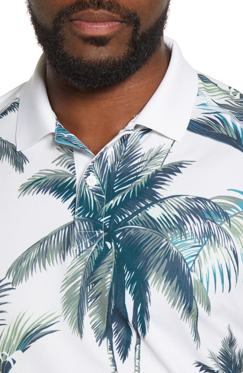 Bonobos The M-Flex Slim Fit Palm Print Piqué Golf Polo, Alternate, color,