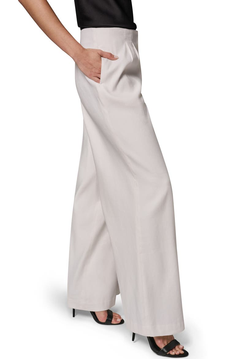 Wide Leg Linen Blend Pants, Alternate, color, CREAM