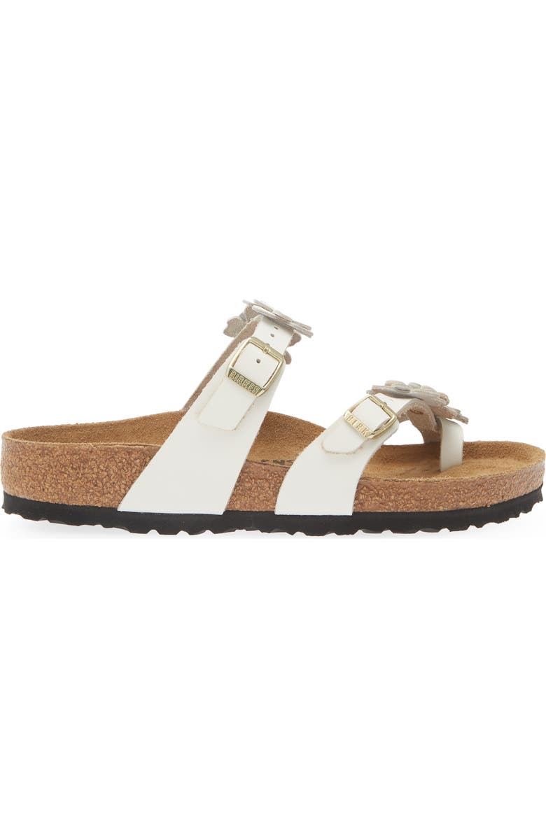 Birkenstock Mayari Flowers Toe Loop Sandal, Alternate, color, White