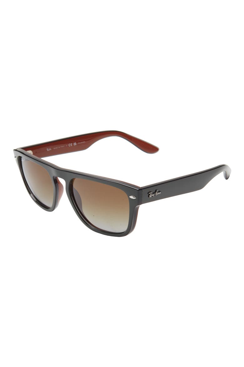 RB4407 57mm Polarized Gradient Square Sunglasses, Alternate, color, GREY GRADIENT