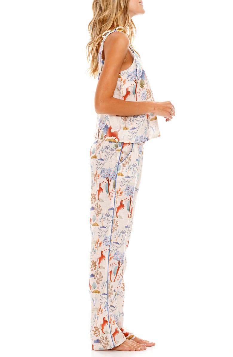 The Lazy Poet Amelie Equus Linen Pajamas, Alternate, color, Blue
