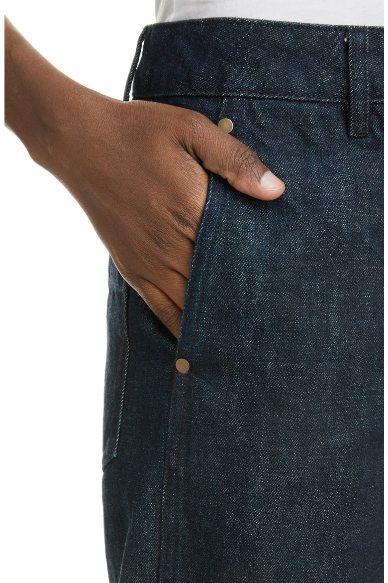 High Waist Twist Crop Jeans, Alternate, color, DENIM INDIGO 760