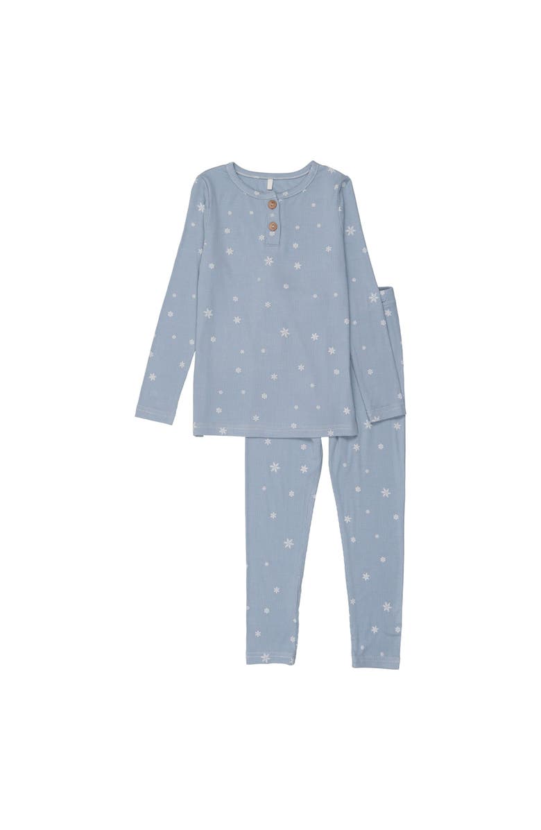 Pouf Boys Snowflake PJ, Main, color, Blue