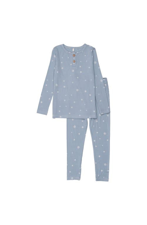 Pouf Boys Snowflake Pj In Blue