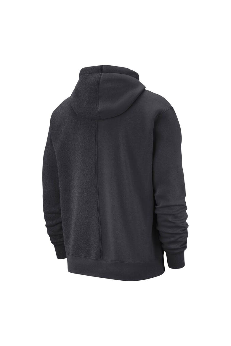 Men's Nike Anthracite Brooklyn Nets Courtside Versus Stitch Split Pullover Hoodie, Alternate, color, Anthracite