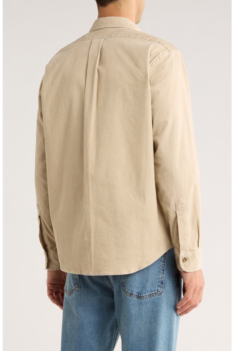 Stretch Cotton Corduroy Shirt Jacket, Alternate, color, WHITE PEPPER