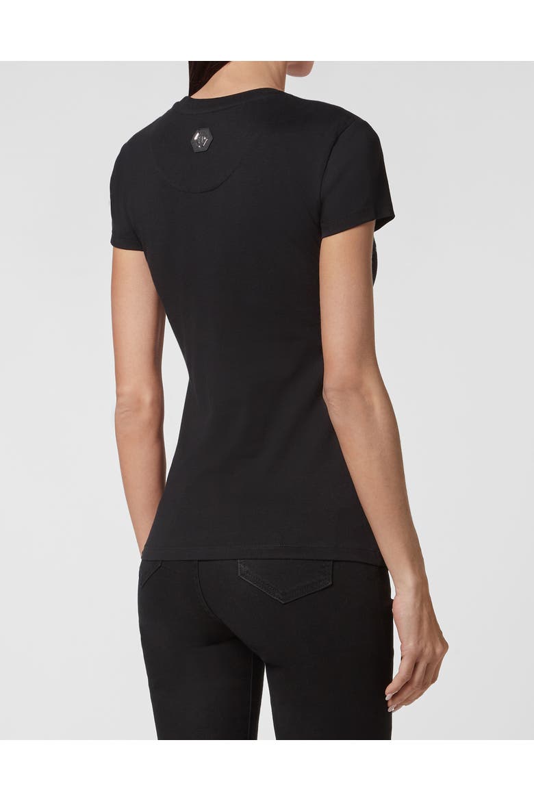 T-Shirt Round Neck Women, Alternate, color, black