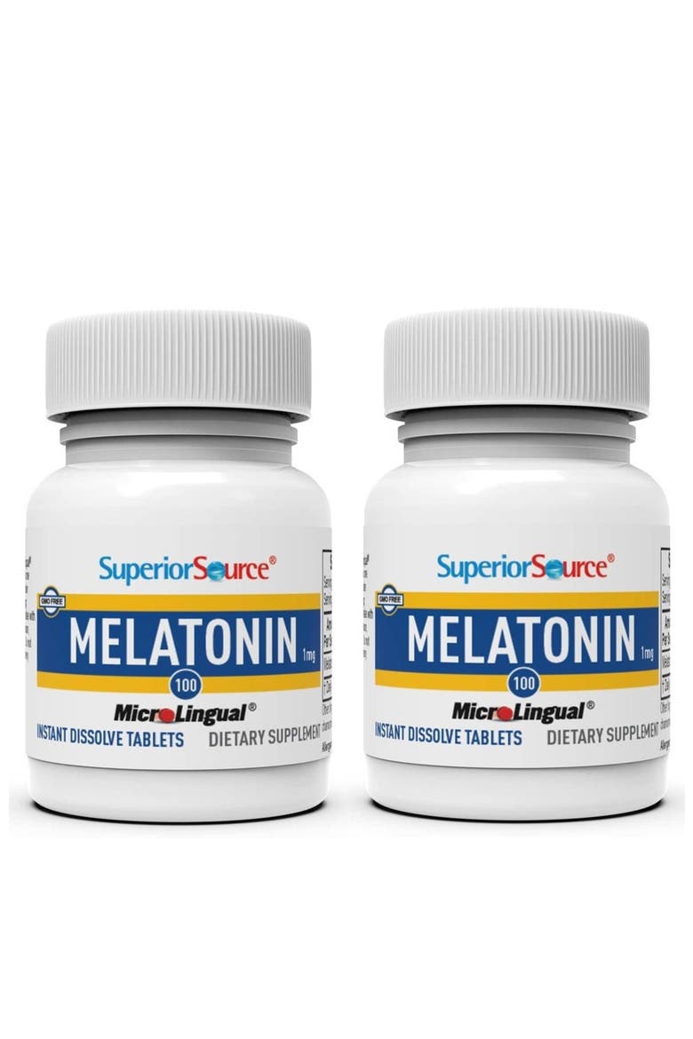Melatonin Micro Tablets with Chamomile Sleep Support, Main, color, White