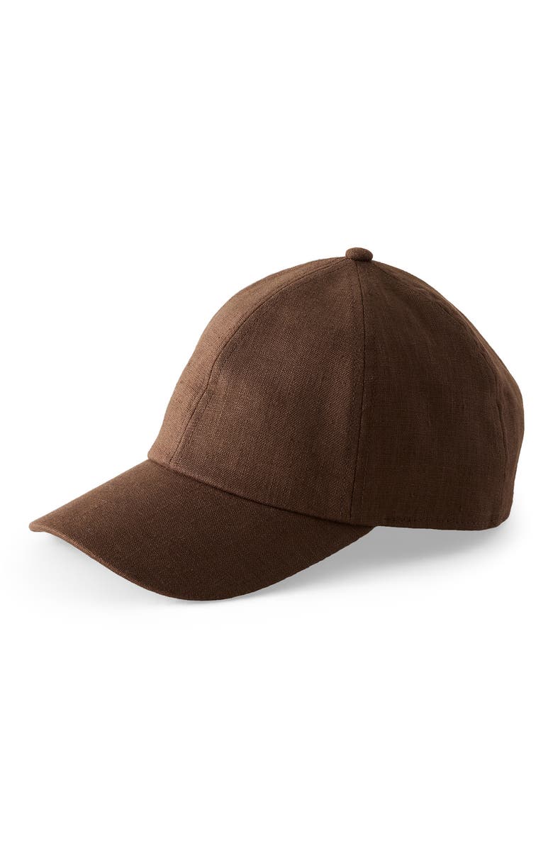 Haven Well Within Linen Baseball Cap, Main, color, Brown