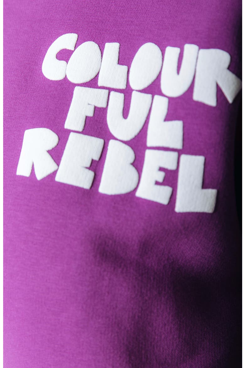 Logo Wave Puff Relaxed Sweat, Alternate, color, Violet Pink